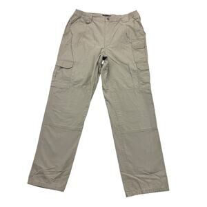 5.11 Tactical Cargo Pants Mens 36 X 33 Beige Straight Utility Pockets Workwear
